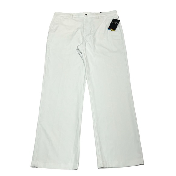 Callaway Pro‎ Spin 3.0 Mens White Golf Pants Size 34/32 Performance UPF 50 NWT - Picture 1 of 13